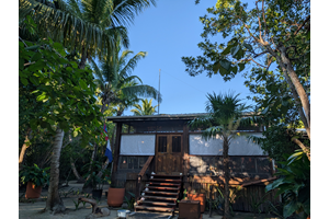 Huracan Dive Lodge.  Basically 6 rooms and a communal living/dining room.